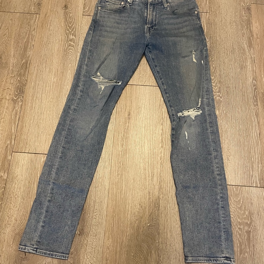 7 For All Mankind Men's Ripped Denim Jeans - 31 x 32